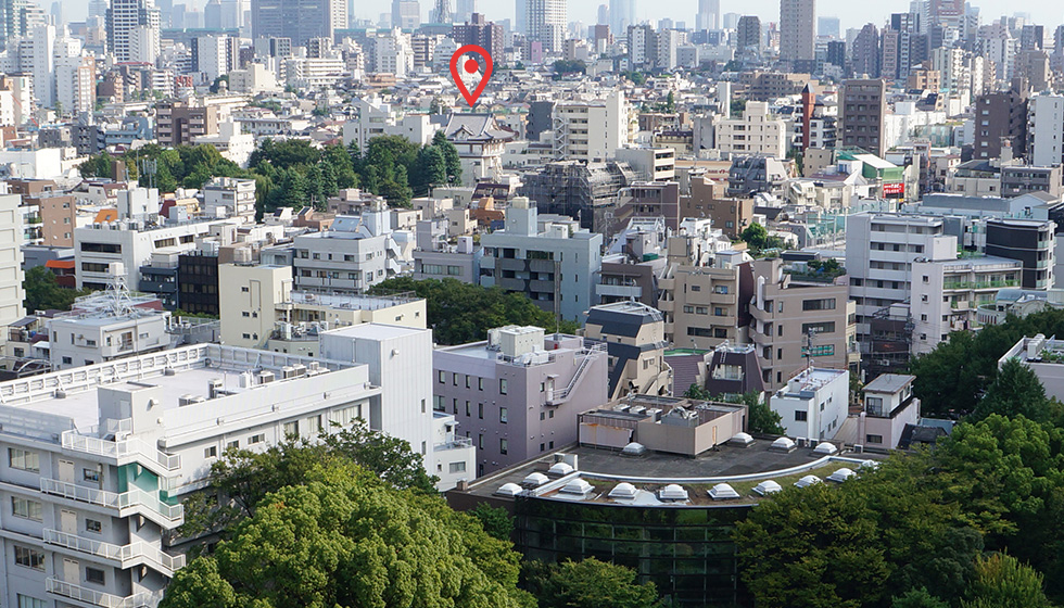 早稲田墓陵周辺の景観